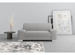 2-Sitzer DOMO COLLECTION "Anzio in kubischer Formensprache, flache Armlehnen, Breite 184cm", grau, B:184cm H:85cm T:93cm, Sofas, 2-Sitzer, wahlweise mit Federkern