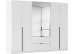 Drehtürenschrank OTTO HOME "Kleiderschrank Schrank Garderobe AGORDO mit Dekor- oder Hochglanzfront", weiß (alpinweiß), B:271cm H:229cm T:54cm, Holzwerkstoff, Schränke, Drehtürenschrank, mit Außenschubkästen, in 7 Breiten und 2 Höhen MADE IN GERMANY