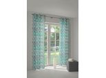Vorhang ADAM "Bio Bel" Gr. 2, blau, B:145cm H:175cm, Jacquard, Baumwolle (Bio-Baumwolle), Gardinen, Vorhang, aus 100% Bio-Baumwolle