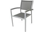 Stapelstuhl GARDEN PLEASURE "GRACE", grau (grau, grau, grau), B:55cm H:86cm T:60cm, Kunststoff, Stühle, Stapelstuhl, 2er Set