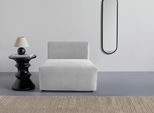 Sessel "LYZA Sofa-Mittelelement, Maße B/T/H: 76/96/74 cm", cement, B:76cm H:74cm T:96cm, 100% Polyester, LEGER HOME BY LENA GERCKE, Sessel, Sessel, als Modul oder separat verwendbar, für individuelle Zusammenstellung