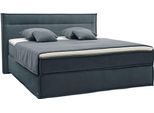 Boxspringbett MUSTERRING "JustB SC100", blau, B:200cm L:215cm, Komplettbetten, Boxspringbett, schwebende Optik, inklusive Topper, verschiedene Farben, 180 x 200 cm