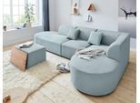 Sofa-Eckelement OTTO HOME "Alesund", blau (petrol), B:182cm H:84cm T:100cm, Cord (100% Polyester);Filzoptik (100% Polyester), Polsterelemente, Sofa-Eckelement, als Einzelteile oder Modulteil