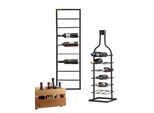 Weinregal HEINE HOME, schwarz, B:29cm H:104cm T:29cm, Metall, Regale, Weinregal