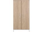 Kleiderschrank GALIPETTE "MARCEL", weiß (eiche blond, weiß), B:102cm H:195cm T:58cm, Holzwerkstoff, Schränke, Kleiderschrank, Inneneinteilung : 1/2 Hänge, 1/2 Tablare