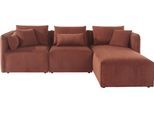 Ecksofa OTTO HOME "Nöre L-Form", orange (terra), B:262cm H:74cm T:172cm, 92% Polyester, 8% Polyamid, Sofas, Ecksofa, 3 Teile, in vielen Bezugsqualitäten und Farben. Modulteile s. "Nöre"