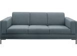 3-Sitzer "LOOKS VII", blau (petrol), B:210cm H:82cm T:90cm, 100% Polyester, LOOKS BY WOLFGANG JOOP, Sofas, 3-Sitzer, klare Linien, edles Design