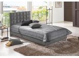 Polsterbett, grau (anthrazit), B:130cm L:210cm, Bezug Bett: Microfaser (100% Polyester);Bonnell-Federkernmatratze: 51% Polypropylen, 39% Polyester und 10% Baumwolle;Kaltschaummatratze: 100% Polyester, Bezug abnehm- und waschbar bis 60C, WESTFALIA SCHLAFKOMFORT, Betten, Polsterbett, in diversen Ausführungen