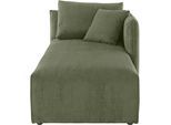 Ottomane OTTO HOME "Nöre", grün (dunkelgrün), B:90cm H:86cm T:172cm, 92% Polyester, 8% Polyamid, Sofas, Ottomane, Modul - zum Zusammenstellen; in vielen Bezugsqualitäten und Farben