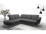 Ecksofa SIT & MORE "Dance, L-Form, inkl. Sitztiefenverstellung", grau (dunkelgrau), B:302cm H:91cm T:270cm, 95%Polyester 5%Polyamid, Sofas, Ecksofa, inkl. Click&Seat, optional mit Kopfteilverstellung