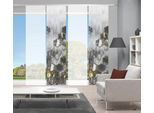 Schiebegardine VISION S "LAYON 4er SET" Gr. 1, grau (anthrazit), B:60cm H:260cm, Polyester, Gardinen, Schiebegardine, Schiebevorhang Digidruck 4er Set LAYON