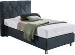 Boxspringbett "Phönix", grau (charcoal), B:135cm L:210cm, Bezug Bett: Microvelours (100% Polyester) oder Feinstruktur (100% Polyester);Bezug Bonnell-Federkernmatratze: 100% Polyester;Bezug Kaltschaummatratze: 100% Polyester;Bezug Tonnentaschenfederkernmatratze: 80% Baumwolle, 20%Polyester, WESTFALIA SCHLAFKOMFORT, Komplettbetten, Boxspringbett