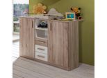 Wickelkommode WIMEX "Bergamo", weiß (san remo eiche, weiß), B:122cm H:101cm T:75cm, Holzwerkstoff, Wickelkommoden, Wickelkommode