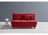 Schlafsofa ELL + ELL "Tilda", rot, B:160cm H:90cm T:100cm, 100% Polyester, Sofas, Schlafsofa, Breite 160 cm, inkl. 2 Zierkissen
