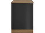 Unterschrank GAMI "Eden Küche Unterschrank B.60 1 Tür", schwarz (eiche helvezia nachbildung, schwarz), B:60cm H:86cm T:60cm, Holzwerkstoff, Schränke, Unterschrank, Unterschrank 1-türig Breite 60 cm