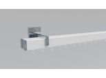 Gardinenstange INDEKO "Bern", weiß (weiß, chromfarben), L:190cm, Aluminium, Gardinenstangen, Gardinenstange, Innenlauf Komplett-Set inkl. Gleitern und Montagematerial