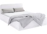 Polsterbett, weiß, B:150cm L:210cm, Bezug Bett: wahlweise Microfaser (100% Polyester), Strukturstoff (77% Polyester, 23% Viskose) oder Kunstleder;Bonnell-Federkernmatratze: Mischgewebe (51% Polyprophlen, 39% Polyester, 10% Baumwolle);Kaltschaummatratze: Frottee (100% Polyester), Bezug abnehm- und waschbar bis 60C, WESTFALIA SCHLAFKOMFORT, Betten, Polsterbett, inkl. Bettkasten bei Ausführung mit Ma