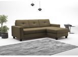 Ecksofa HOME AFFAIRE "Varese", olive, B:239cm H:91cm T:164cm, Sofas, Ecksofa, wahlweise mit Bettfunktion und Bettkasten