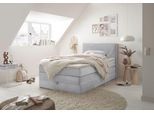 Boxspringbett ED EXCITING DESIGN "Luzern", grau, B:141cm L:209cm, 92% Polyester, 8% Nylon, Komplettbetten, Boxspringbett, inkl. Bettkasten