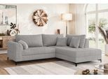 Ecksofa OTTO HOME "LEEVKE Design-Sofa mit Ottomane rechts/links bestellbar, Breite 232 cm", grau (hellgrau), B:232cm H:80cm T:190cm, 83% Polyester, 17% Nylon, Sofas, Ecksofa, in vielen modernen Farben erhältlich, belastbar bis 480 kg