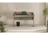 Schreibtisch HOME AFFAIRE "Stranda, Arbeitstisch im Skandi Style, Bürotisch in zwei Farben", braun (eukalyptus skandi eiche), B:120cm H:92cm T:60cm, Tische, Schreibtisch, moderner Computertisch, wohnliches Home Office