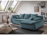 Ecksofa HOME AFFAIRE "Imola, bequem, aktuelle Steppung im Sitz, L-Form, Breite 270cm", blau (petrol), B:270cm H:90cm T:170cm, Microfaser PRIMABELLE (100% Polyester) / Struktur (82% Polyester, 9% Viscose, 7% Baumwolle, 2% Nylon);Kunstleder SOFTLUX / Struktur (82% Polyester, 9% Viscose, 7% Baumwolle, 2% Nylon);Cord (93% Polyester, 7% Polyamid), Sofas, Ecksofa, wahlweise mit Bettfunktion