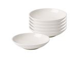 Schale VILLEROY & BOCH "Pastaschalen Artesano Original ø 23,6 cm 6er Set weiß", weiß, Schüsseln, Schale