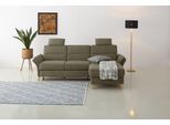 Ecksofa HOME AFFAIRE "Westerland L-Form", grün (khaki), B:252cm H:90cm T:162cm, 100% Polyester, Sofas, Ecksofa, Federkern-Polsterung, wahlweise mit Bettfunktion, Bettkasten