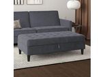 Stauraumhocker DOREL HOME "Presley", grau (anthrazit), B:130cm H:43cm T:69cm, Hocker, Stauraumhocker, Polsterhocker mit Stauraum, frei im Raum stellbar, Sitzhöhe 43 cm