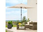 Rechteckschirm SCHNEIDER SCHIRME "Bilbao", beige (natur), Obermaterial: 100% Polyester, Standschirme, Rechteckschirm, ohne Schirmständer