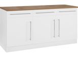 Unterschrank KOCHSTATION "KS-Samos", weiß, B:150cm H:85cm T:60cm, Holzwerkstoff, Schränke, Unterschrank, Breite 150 cm