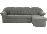 Ecksofa DOMO COLLECTION "Pegnitz, elegante Rückensteppung, komfortabel, Breite 238cm, L-Form", grau, B:238cm H:82cm T:141cm, 100% Polyester, Sofas, Ecksofa, wahlweise mit Bettfunktion