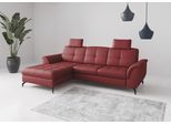 Ecksofa SIT & MORE "Zora", feuerrot, B:262cm H:92cm T:164cm, Sofas, Ecksofa