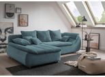 Ecksofa HOME AFFAIRE "Imola, bequem, aktuelle Steppung im Sitz, L-Form, Breite 270cm", blau (petrol), B:270cm H:90cm T:170cm, Microfaser PRIMABELLE (100% Polyester) / Struktur (82% Polyester, 9% Viscose, 7% Baumwolle, 2% Nylon);Kunstleder SOFTLUX / Struktur (82% Polyester, 9% Viscose, 7% Baumwolle, 2% Nylon);Cord (93% Polyester, 7% Polyamid), Sofas, Ecksofa, wahlweise mit Bettfunktion