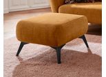 Polsterhocker HOME AFFAIRE "Baggio, modern", gelb, B:63cm H:45cm T:63cm, Hocker, Polsterhocker, schwarze Metallfüße