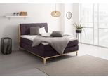Boxspringbett OTTO HOME "Jelle", lila, B:161cm L:216cm, Komplettbetten, Boxspringbett, zertifizierte, recycelte Bezugsstoffe, verschiedene Ausführungen