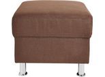 Hocker SIT & MORE "Ascara", braun, B:55cm H:46cm T:55cm, Luxus-Microfaser (100% Polyester);Softlux-Kunstleder;NaturLeder, Hocker, Hocker