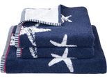Duschtuch DYCKHOFF "Maritim, Starfish", blau (navy), B:70cm L:140cm, Frottier, Obermaterial: 100% Baumwolle, Handtücher, Duschtuch