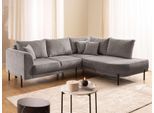 Ecksofa HOME AFFAIRE "NELLIA L-Form mit Ottomane rechts oder links bestellbar, Breite 231 cm", braun, B:231cm H:83cm T:198cm, 100% Polyester, Sofas, Ecksofa, enthält 5 Rückenkissen, angenehmen Sitzkomfort, belastbar bis 480kg