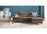 Ecksofa EXXPO - SOFA FASHION "Maretto, bequem & komfortabel, bodenfrei, Breite 257cm, L-Form", grau (delphin), B:257cm H:96cm T:167cm, Luxus-Microfaser (100% Polyester), Sofas, Ecksofa, inkl. Kopf- bzw. Rückenverstellung, wahlweise mit Bettfunktion