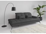 Recamiere SIT & MORE "Amica, inkl. Sitztiefenverstellung und Armteilverstellung", grau (dunkelgrau), B:231cm H:90cm T:122cm, 95% Polyester, 5% Polyamid, Sofas, Recamiere, wahlweise mit Kopfteilverstellung und Stauraum