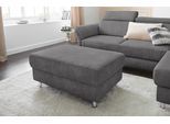 Hocker SIT & MORE "Avignon", grau (anthrazit), B:102cm H:45cm T:67cm, Struktur (100% Polyester);Flachgewebe (90% Polyester, 10% Polyamid);Luxus-Microfaser (100% Polyester), Hocker, Hocker