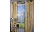 Gardine "Stellisee" Gr. 1, braun (braun, beige), B:105cm H:245cm, Polyester, HOSSNER - ART OF HOME DECO, Gardinen, Gardine, Schlaufenschal im besonderen Design