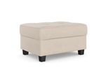 Polsterhocker DOMO COLLECTION "Florentina", beige (cream), B:84cm H:47cm T:59cm, Struktur fein (100% Polyester);Luxus-Microfaser (100% Polyester);Luxus-Microfaser in Chenille-Optik (100% Polyester);Microvelour (100% Polyester);Webstoff (100% Polyester), Hocker, Polsterhocker