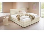 Polsterbett "Maylis Bouclé", beige (creme), B:192cm L:211cm, 95% Polyester, 5% Polyarcyl, LEGER HOME BY LENA GERCKE, Betten, Polsterbett, wahlweise mit und ohne Matratze und Lattenrost, auch in 200cm Breite