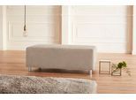 Polsterhocker HOME AFFAIRE "Györ", beige, B:122cm H:48cm T:68cm, Microfaser (100% Polyester);Luxus-Microfaser Lederoptik (100% Polyester);Struktur (100% Polyester);Samtoptik (100% Polyester);Struktur weich (100% Polyester), Hocker, Polsterhocker, democratichome Edition, passend zum Ecksofa 'Györ'