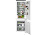 AEG Einbaukühlgefrierkombination "TSC8M181BC", Energieeffizienz: B, silber (weiß), Rechtsanschlag, Kühlschränke, 360Cooling-optimale Luftfeuchtigkeit & Zirkulation, NoFrost, Festtür, Einbaukühlgefrierkombination