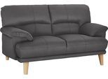 2-Sitzer TRENDMANUFAKTUR "Cecilia, italienische Designsprache, tolle Details", grau (stone), B:162cm H:87cm T:90cm, Struktur fein (100% Polyester);Microfaser Vintage (100% Polyester);Struktur (100% Polyester), Sofas, 2-Sitzer, hoher Sitzkomfort und extrabequeme Armlehnen