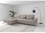 Ecksofa SIT & MORE "Amica, L-Form, inkl. Sitztiefenverstellung & Armteilverstellung", grau (elefant), B:279cm H:90cm T:185cm, 100% Polyester, Sofas, Ecksofa, wahlweise mit Bettfunktion, Bettkasten und Kopfteilverstellung