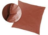 Kissenbezüge PRIMERA "Kissenbezüge »Stone Washed«, Primera (2 Stück)", rot (siena), B:80cm L:80cm, Renforcé, Obermaterial: 100% Baumwolle, Kissenbezüge, Kissenbezüge, mit Stone-Washed Optik